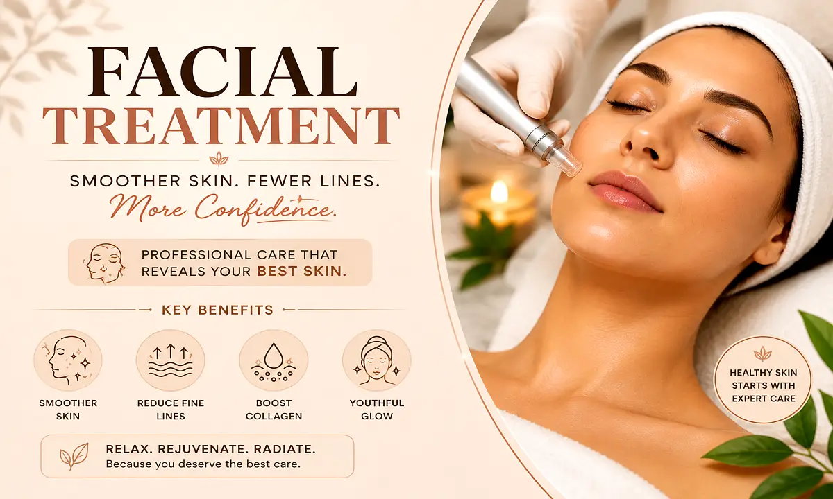 Facial treatment for glowing skin and improved texture